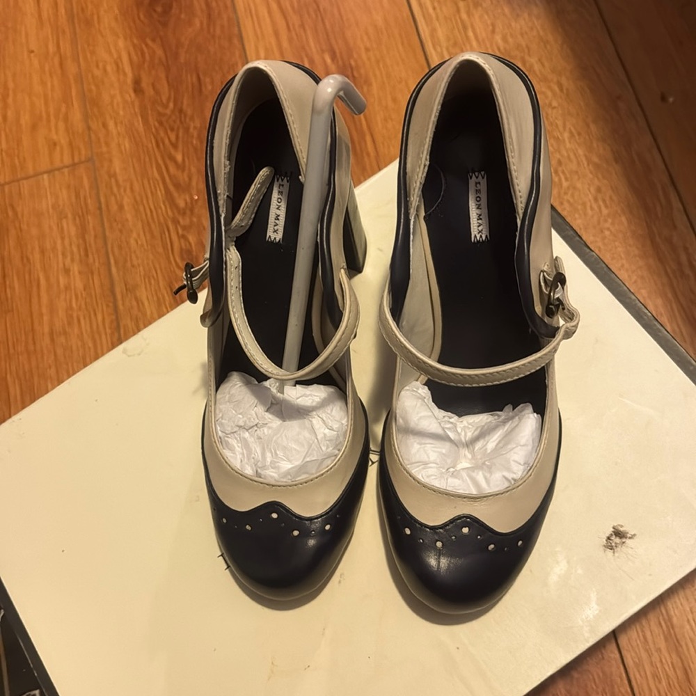 Dress shoes, back and tan